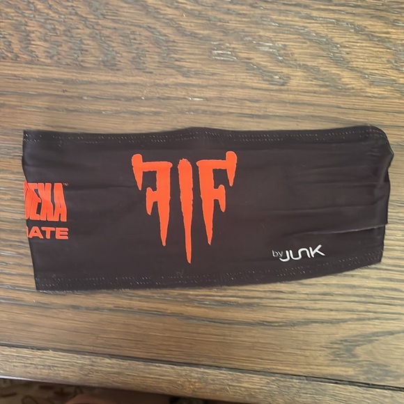 JUNK brand headband. Orange and black - Picture 3 of 9